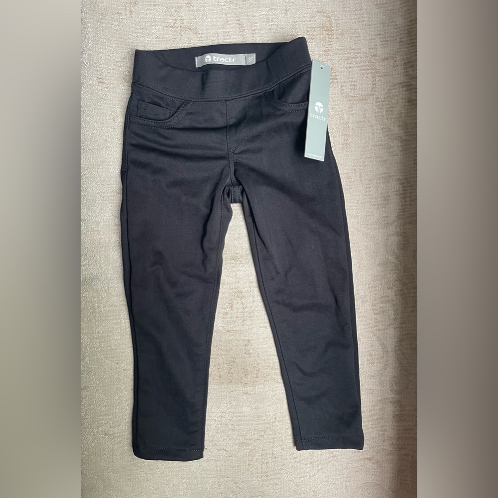 Tractr Girls Black Pants, Size 3T